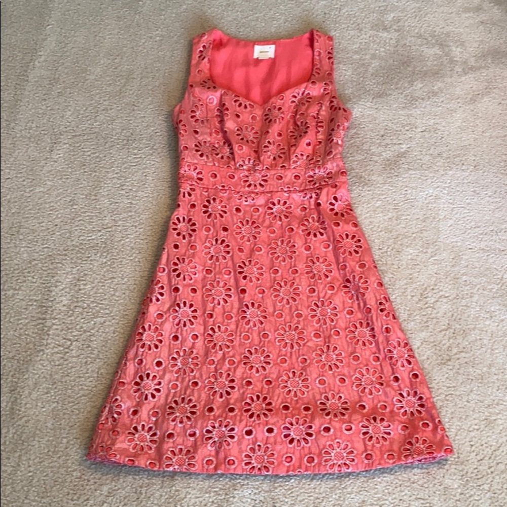 Anthropologie Maeve Coralshine dress rare NWOT